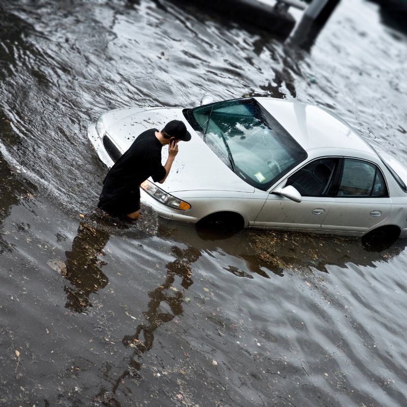 photo of property damage from floods in North Carolina